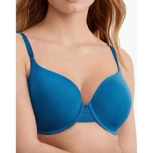 Le Mystere 32DDD Second Skin Back Smoothing T-Shirt Bra ink blue Lightweight